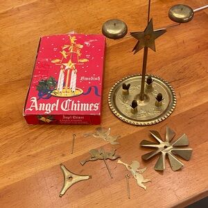 Vintage Brass Angel Chimes - incomplete set